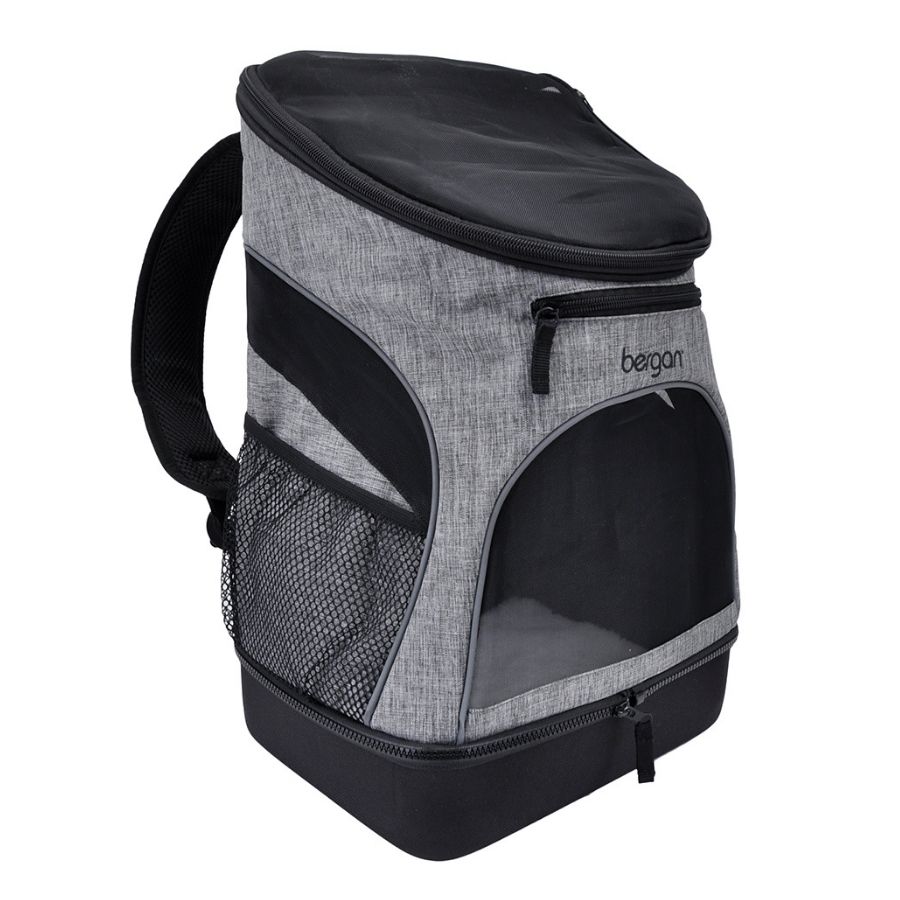 Backpack pet carrier, heather grey, , large image number null